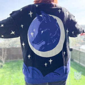 Black & Purple Celestial Fox Cardigan (retiring design!) image 10