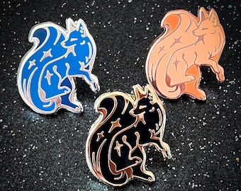 MilkyWay Fox Enamel Pin: Mini Space Pins (0.81")