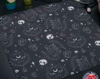 Witchy Cat Microfibre Lens Cloth: Double Sided, Pink or Black