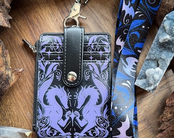 Cartera mini RFID con diseño de dragones del bosque