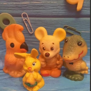 Vintage rubber toys from the 70s