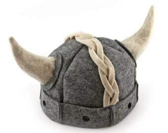 Grappige vilten hoed voor in bad (sauna). Viking.