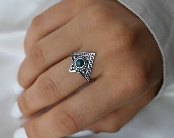 Armenian Sterling Silver Adjustable Ring: Traditional Ethnic Jewelry