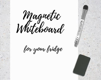 Magnetic Whiteboard for Fridge with Black Marker and Eraser