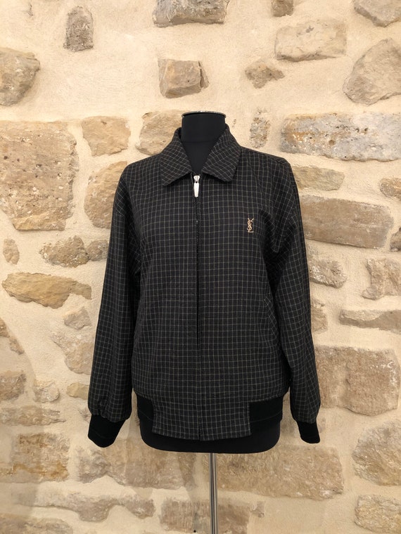 Yves Saint Laurent plaid jacket