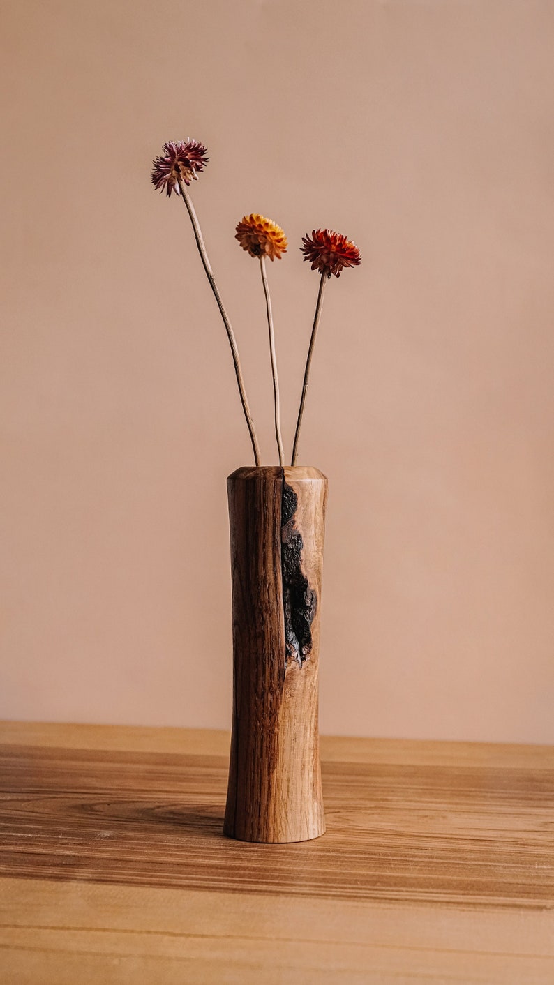 Vaso Con Fiori In Legno. - Per La Casa E Per Te - Decorare Casa - D - Foto 2