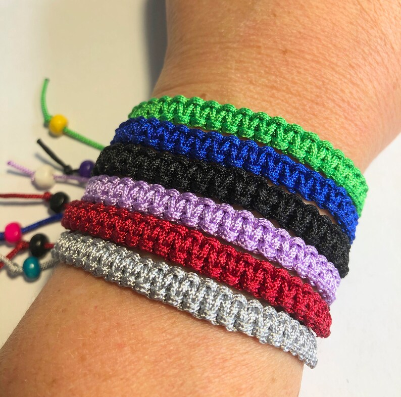 Macrame friendship bands Skinny Woven bracelets Adjustable Etsy