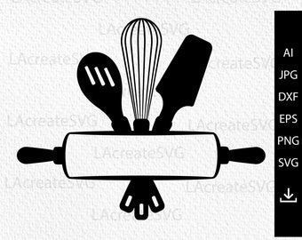Kitchen Utensils Svg Etsy