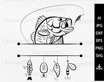 Download Fishing Monogram Svg Etsy
