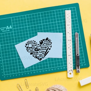 Scrapbooking Craft SVG, Crafting lover hobby Svg Png Dxf Cut file, Crafter t shirt design, Craft room decor, Scrapbooking tools Silhouette image 4