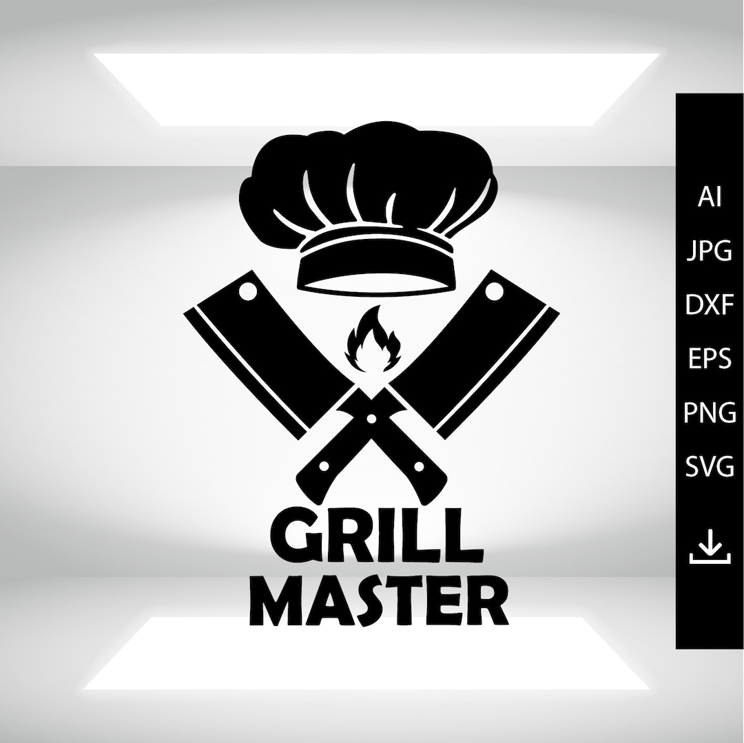 Grill Master Svg, BBQ Svg File, Grill Apron Design Svg, Barbecue Svg