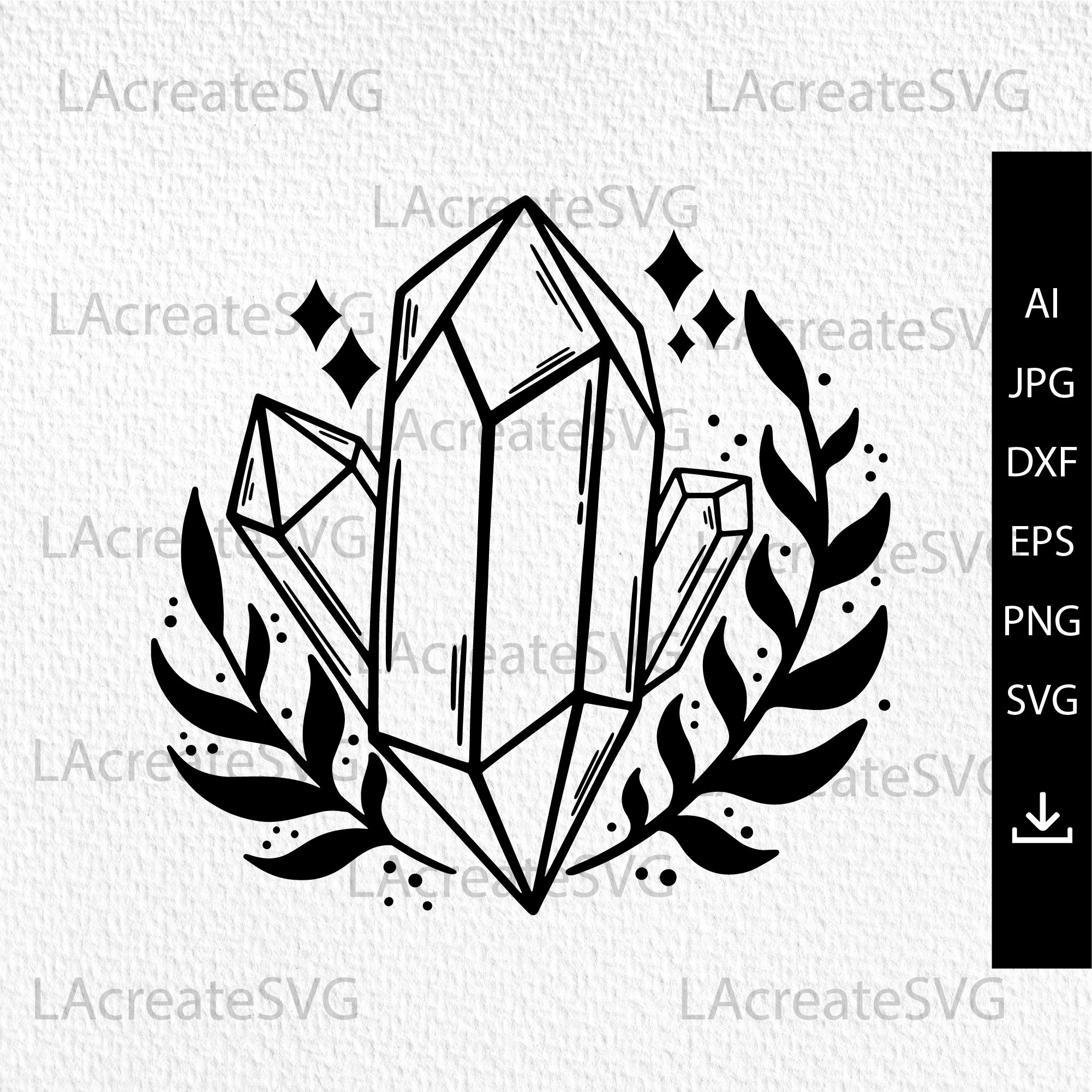 Crystal Svg Files for Cricut Celestial Crystal Svg File | Etsy