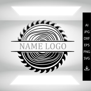 Woodworking logo design SVG PNG DXF Silhouette Wood saw svg, Carpentry logo, Woodworker svg , Lumberjack svg, Woodwork monogram svg
