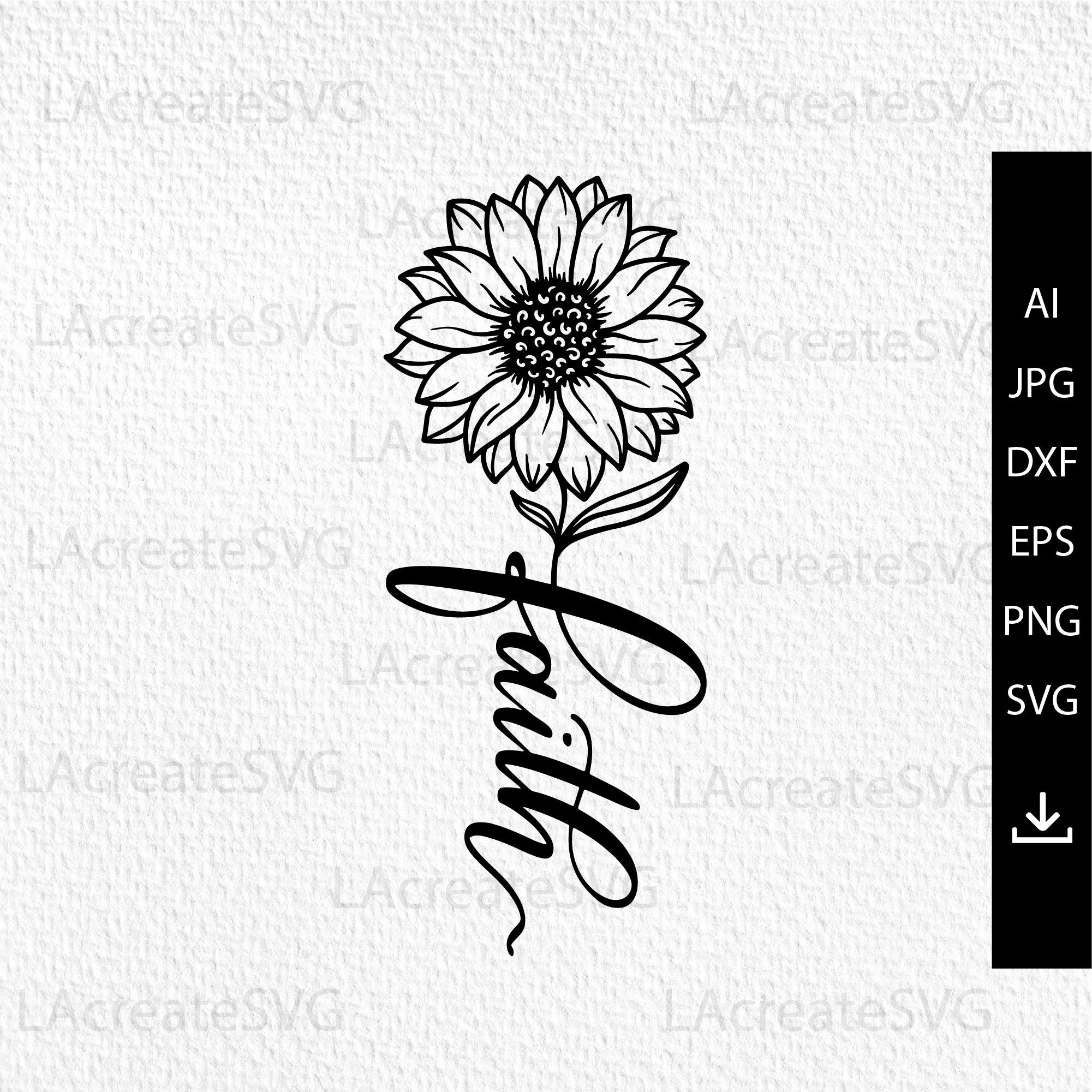 Sunflower Faith SVG