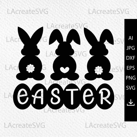 Easter Bunny svg cut file Easter eggs svg for Cricut | Etsy