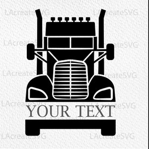 Semi Truck Svg Cut file, Truck Name svg, Big truck logo driver svg, Trucker svg, Truck monogram split name SVG PNG DXF Clipart Cricut