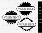 Woodworking logo design SVG PNG DXF Cricut Silhouette Wood saw svg, Carpentry logo, Woodworker svg , Lumberjack svg Saw Blade svg Name Frame
