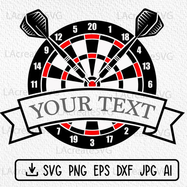 Darts logo design Svg Png Dxf, Dart Game split monogram Svg, Dartboard Svg, Dart Bullseye Cut Files, Dartboard Clip Art Silhouette