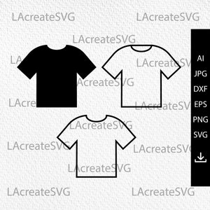 Koszulka SVG, Koszulka Rysunek Clipart Svg, Odzież Svg, Pliki T-shirt Plik do cięcia, Szablon Projektu Koszulki, Biała Koszulka Sylwetka
