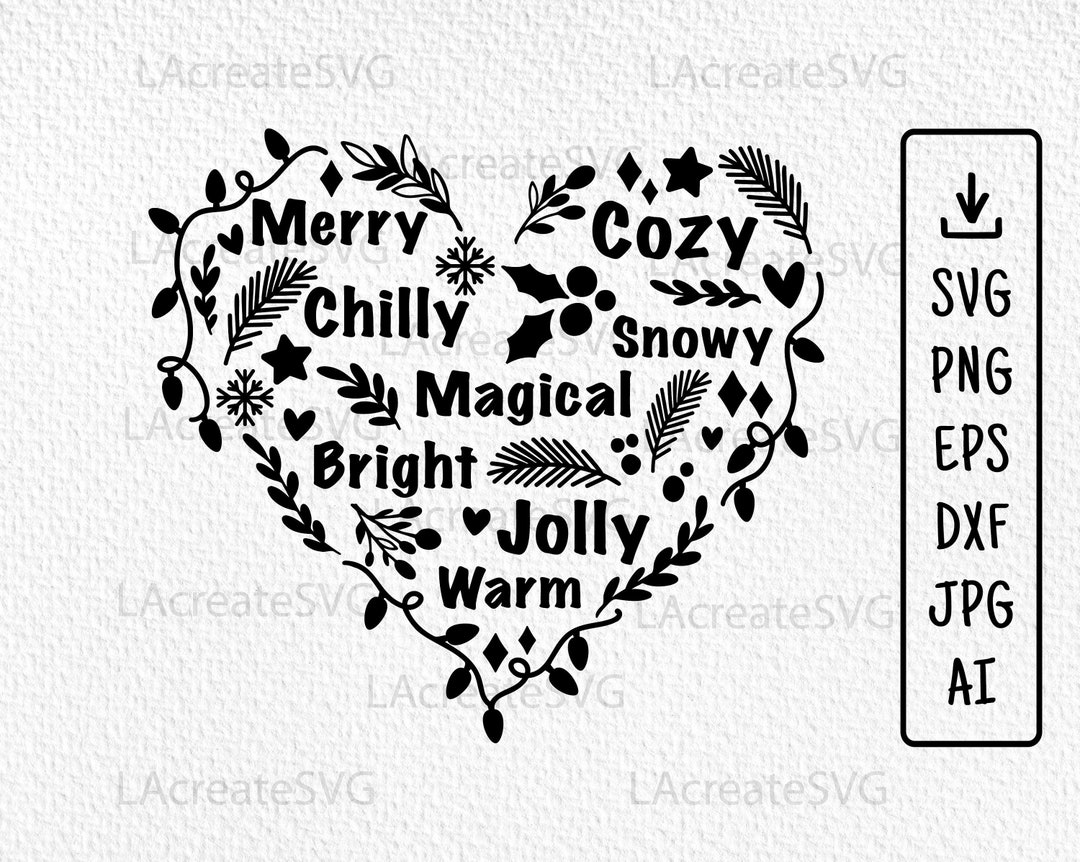 Merry Christmas Love Heart SVG Cut File, Christmas Decor Pot Holder ...