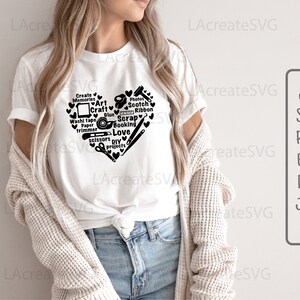 Scrapbooking Craft SVG, Crafting lover hobby Svg Png Dxf Cut file, Crafter t shirt design, Craft room decor, Scrapbooking tools Silhouette image 5