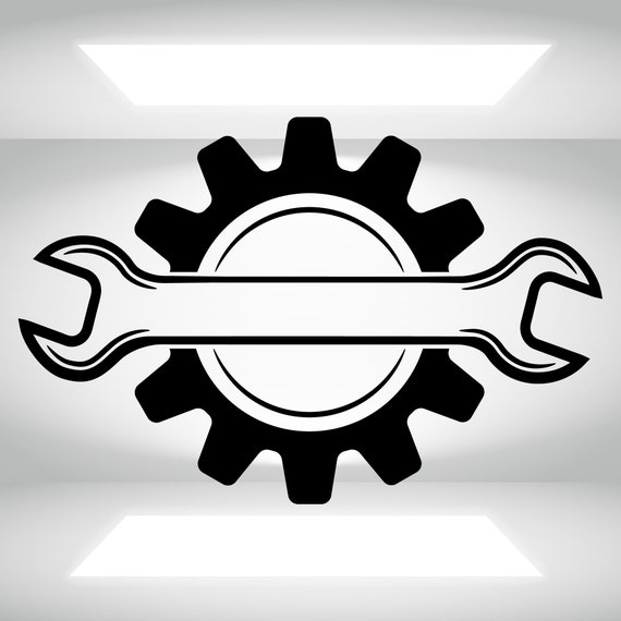 Auto repair wrench in hand symbol Royalty Free Vector Image