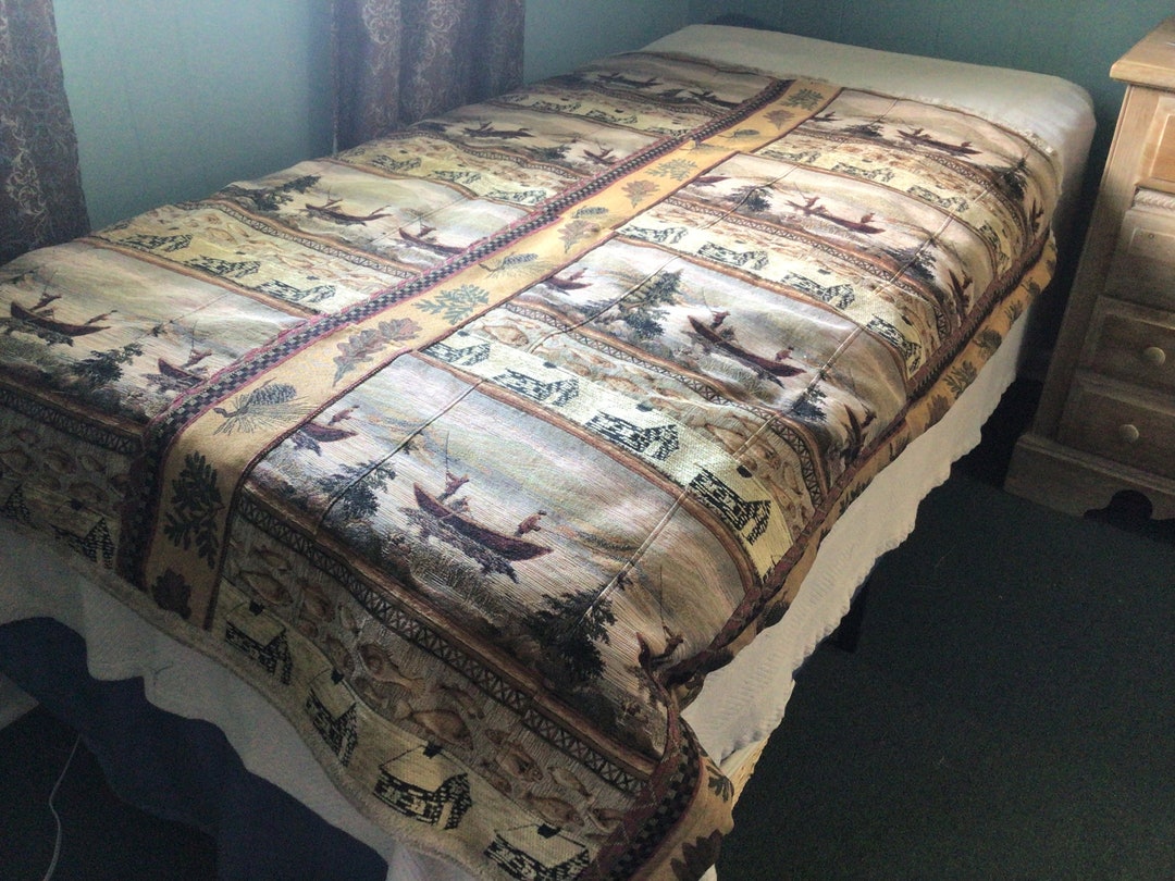 Heavy Winter Quilt Rustic Cabin Decor Log Cabin Furniture Etsy