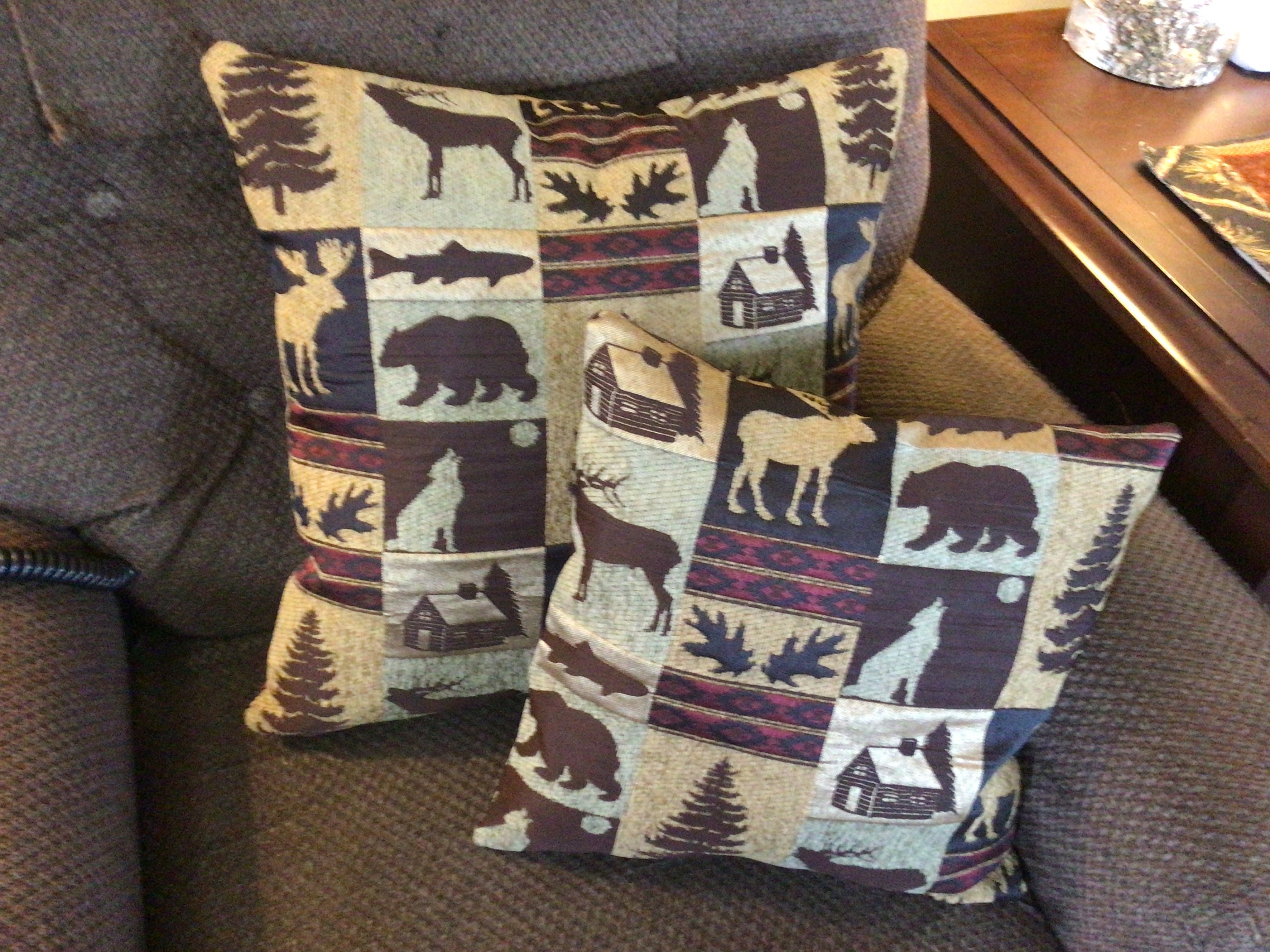 Evergreen cabin throw pillow.Rustic cabin decor log cabin Etsy
