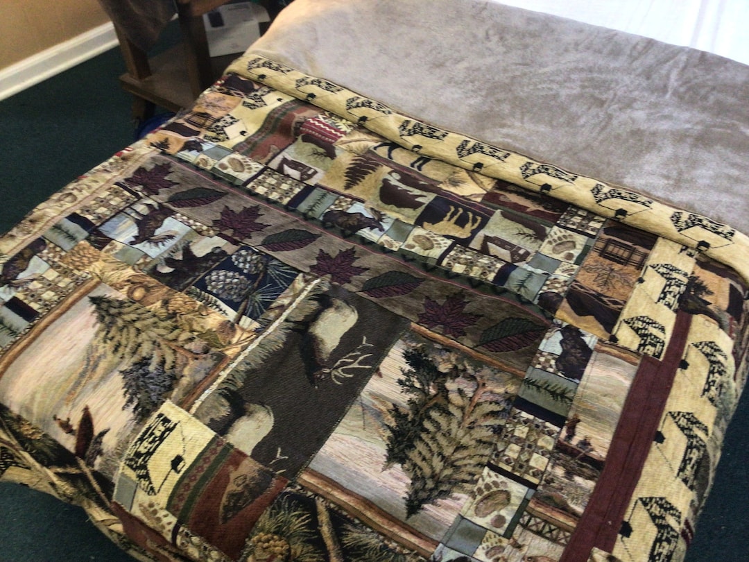 Heavy Winter Quilt Rustic Cabin Decor Log Cabin Furniture Etsy