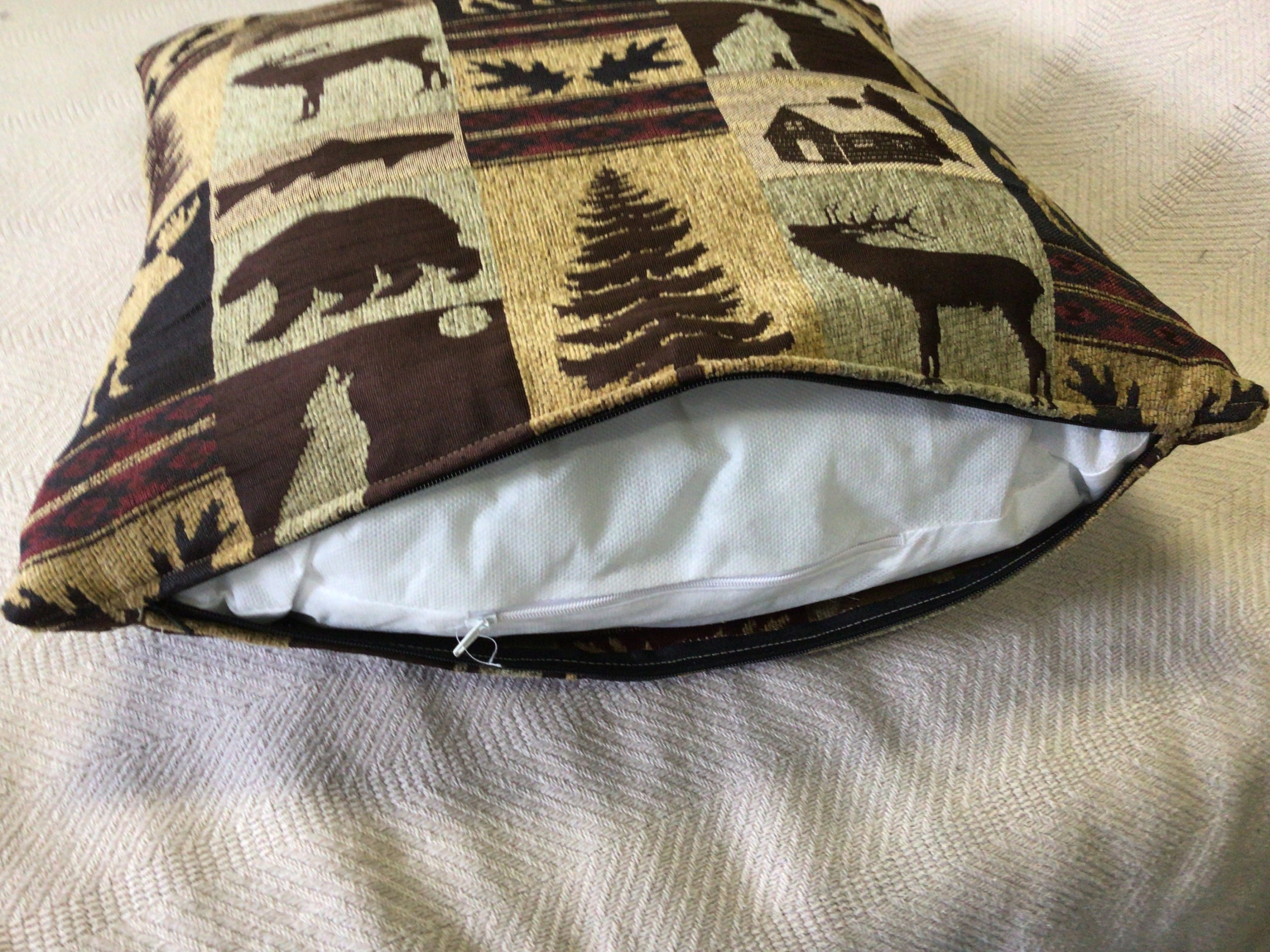 Evergreen cabin throw pillow.Rustic cabin decor log cabin Etsy