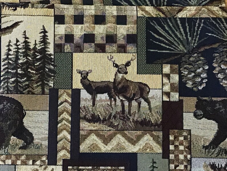 Tapestry table runner placemats and bed runners Rustic cabin Etsy