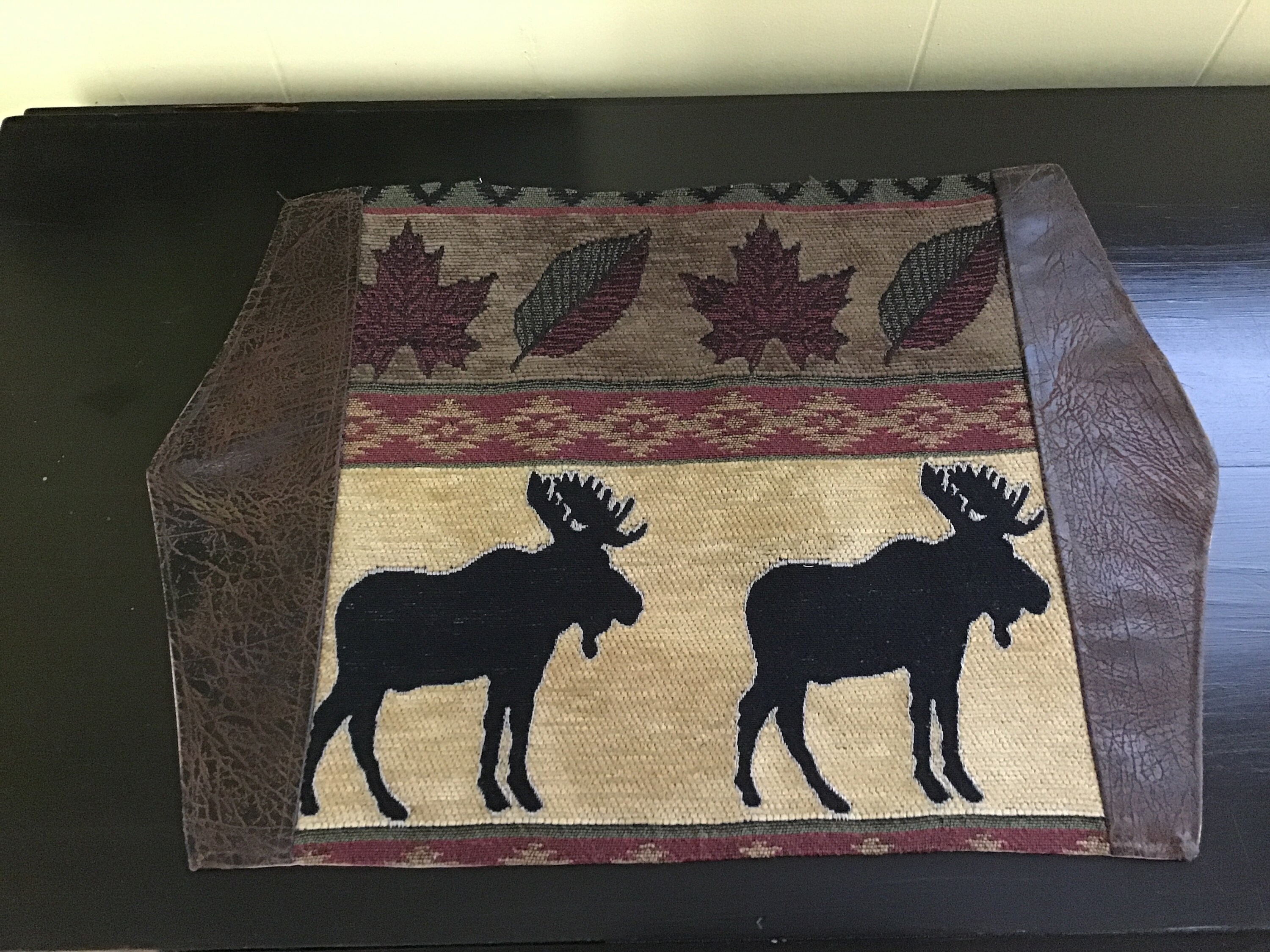 Moose Placemats Rustic Cabin Decor Moose and Faux Leather Etsy