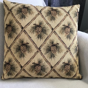 pillows, pinecone, Rustic Cabin Decor, Ranch, farmhouse, Western, country, log cabin furniture, primitive, RV camper pillows, shams