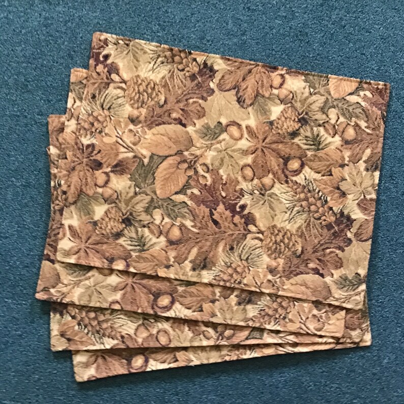 Tapestry Cabin Placemats Rustic Cabin Decor Leaf and Etsy Australia