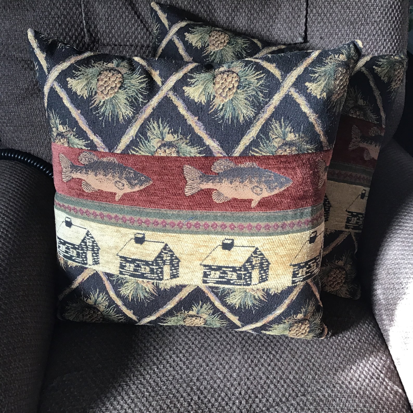 Cabin Throw Pillow Rustic Cabin Decor Log Cabin Furniture Etsy