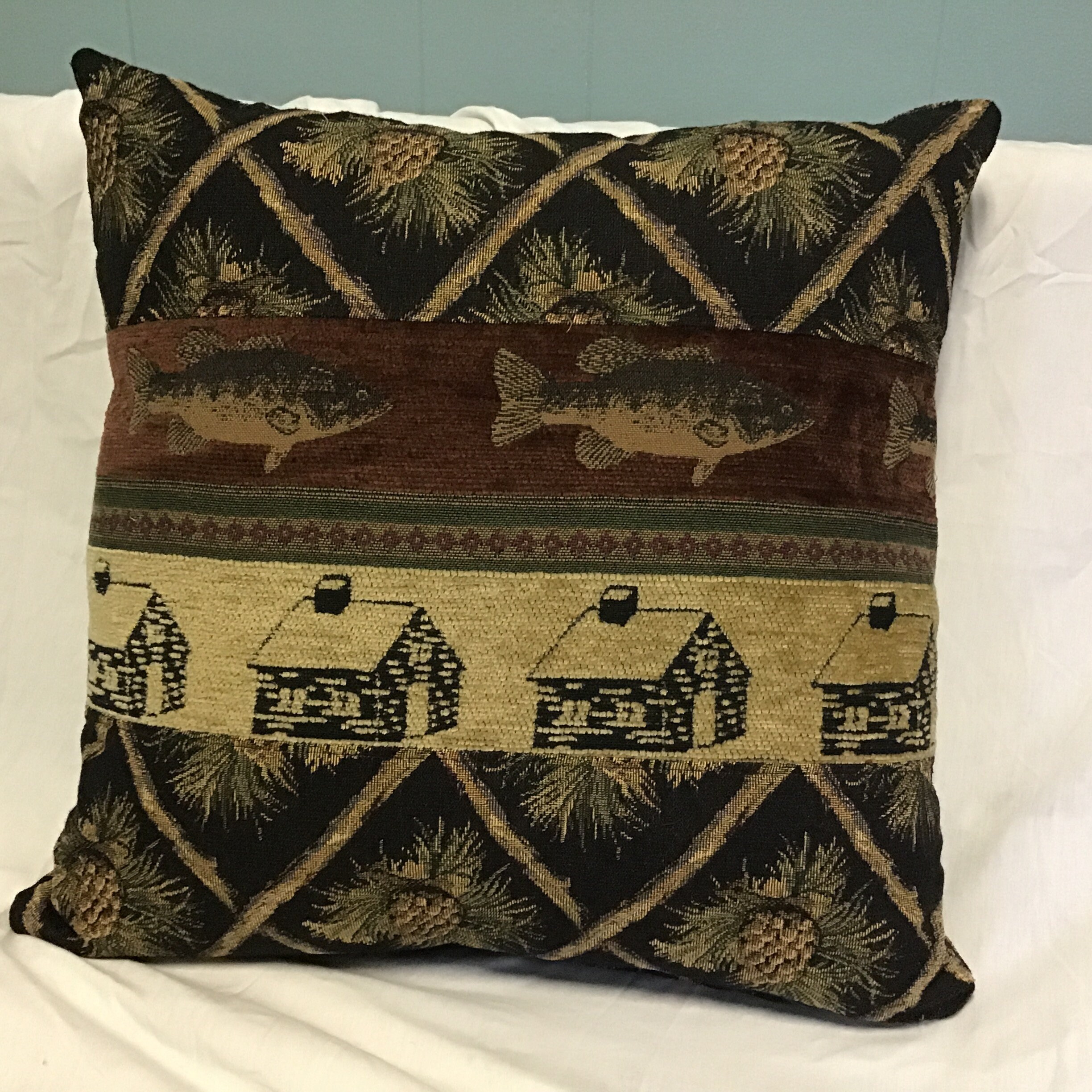 Home & Living :: Home Decor :: Moose pillow, Cabin throw pillows, cabin  lodge decorations, RV decorations, faux leather pillow