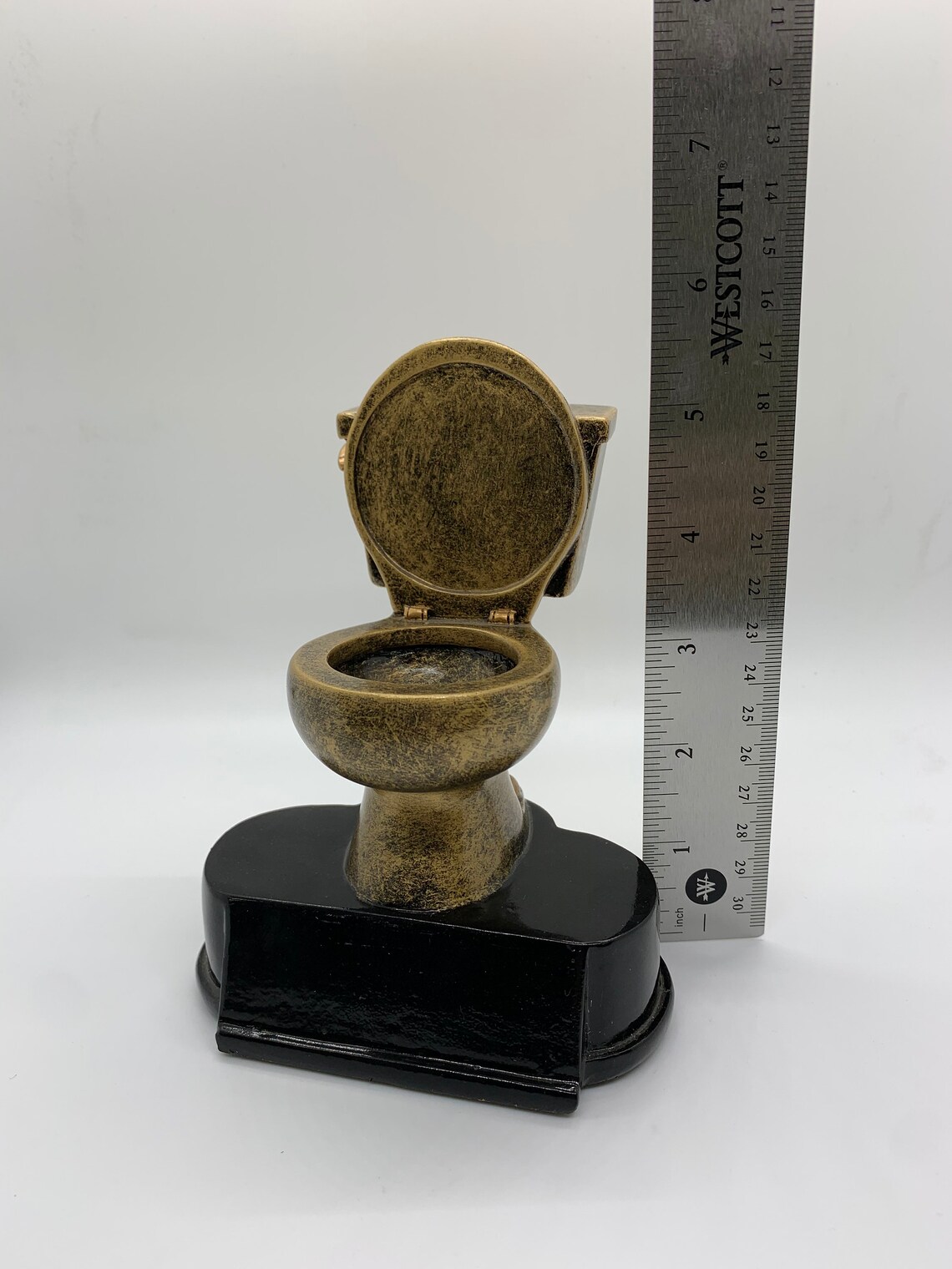 Toilet Bowl Trophy Golden Toilet Bowl Resin Last Place Etsy