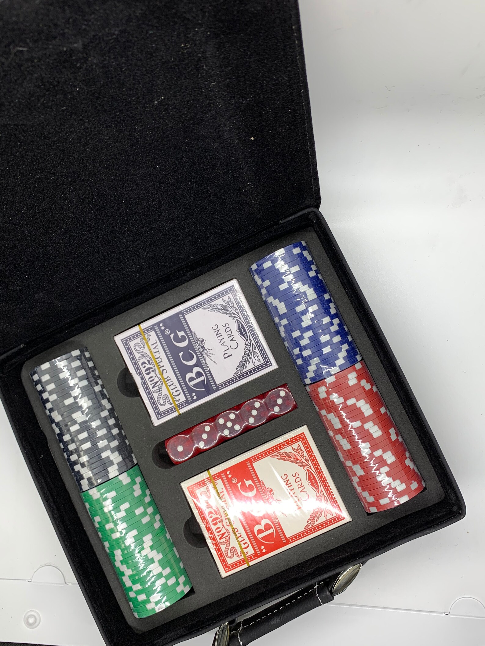Personalized Poker Set Leather Poker Set Case Men Cards Etsy