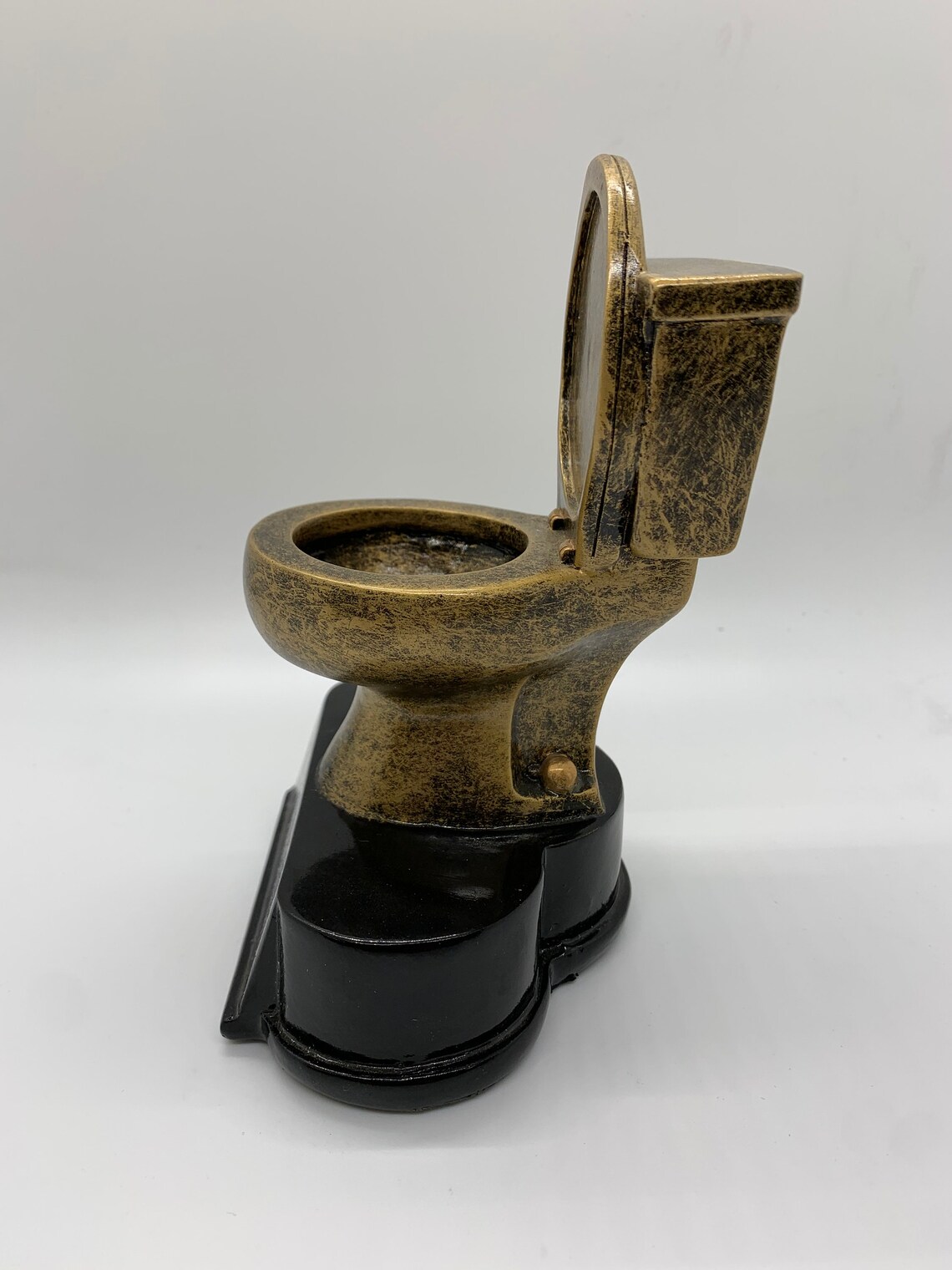 Toilet Bowl Trophy Golden Toilet Bowl Resin Last Place Etsy
