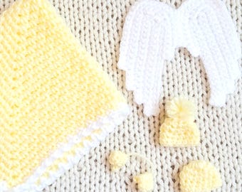 Bygg ditt eget presentset för att minnas missfall i vecka 6–42, minnesask för dödfödsel med mössa, filt eller änglavingar