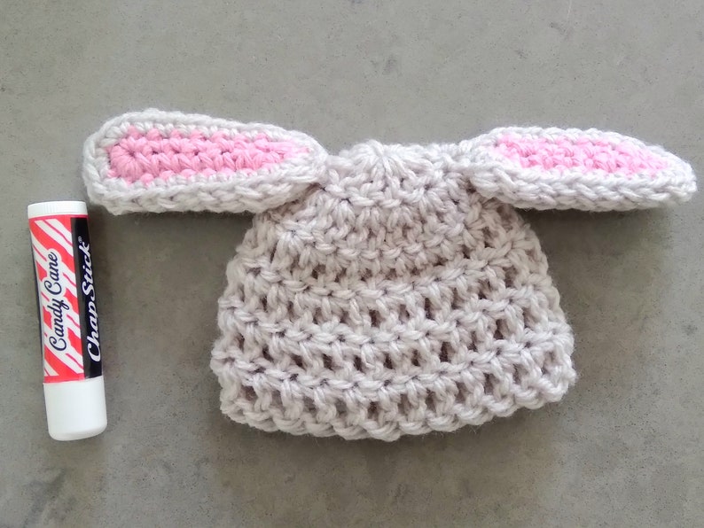 Preemie or Micro Preemie Baby Easter Bunny Hat, Handmade NICU Baby Rabbit Beanie Cap, Crochet Infant Hospital Hat, Spring First Easter Gift image 8