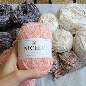 Lot of Over 1 Pound of Partial Skeins of Chenille Yarn, Textured Yarn Destash Crafting Supply, Fiber Art Materials for Crochet or Knitting