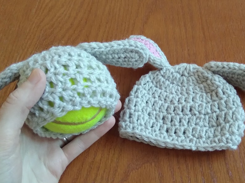 Preemie or Micro Preemie Baby Easter Bunny Hat, Handmade NICU Baby Rabbit Beanie Cap, Crochet Infant Hospital Hat, Spring First Easter Gift image 6