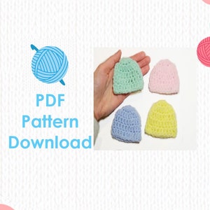 Crochet Pattern for Miscarriage Beanie Hats, Baby Hat for Pregnancy Loss or Memory Box Keepsake, PDF Pattern for 10 weeks through 20 weeks