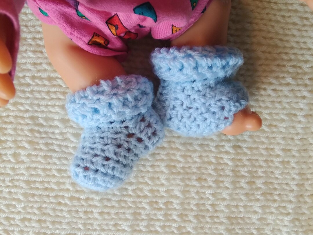 Preemie Socks for NICU Baby, Crochet Infant Socks With One Opentoed for Pulse Oximeter
