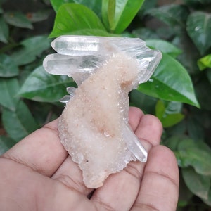 Natural Beautiful Himalayan Quarts Rare Mineral Super Amazing Enchanting Druisy with Points Very Unique Beauty of Crystal