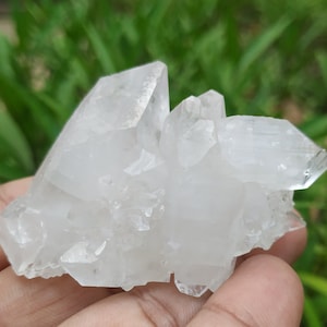 White Multi Pointed Apophyllite Crystal Growing on Calcite / Super Enchanting Apophyllite Crystal Cluster