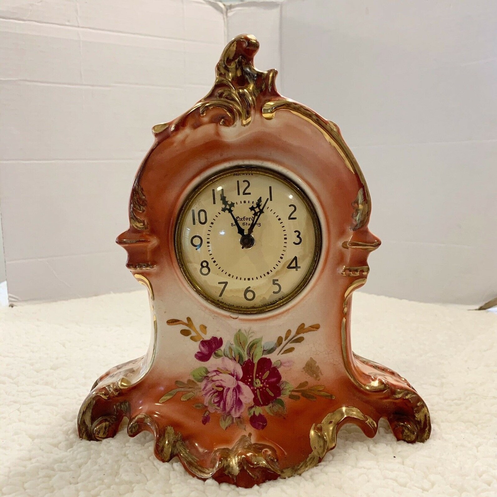 Antieke Royal Oxford Clock Veelkleurige 22 KT Gouden Aardewerk Etsy