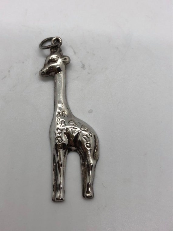 Unique Sterling Silver Giraffe Charm  925 Silver … - image 1