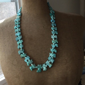 Authentic Turquoise Fetish Long Necklace